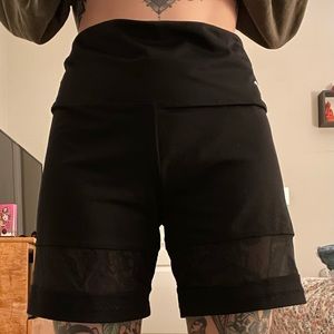 victoria’s secret pink biker shorts with mesh